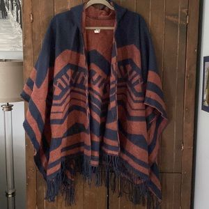 NWOT Poncho with Hood